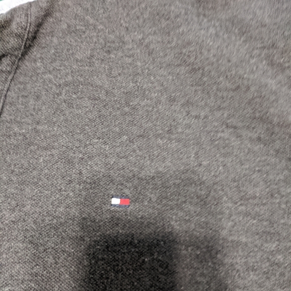 Hilfiger dark charcoal grey heather polo size XL - Picture 3 of 5